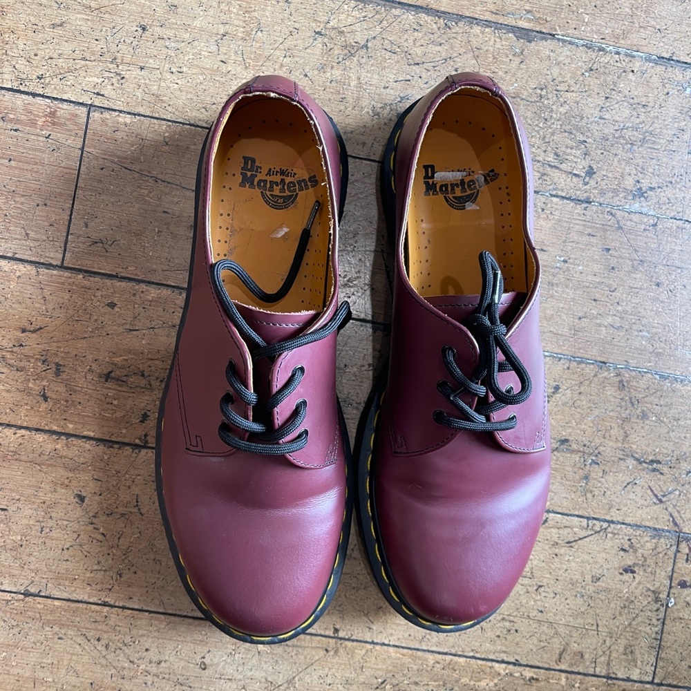 Dr. Martens Men's Oxblood Leather Oxfords